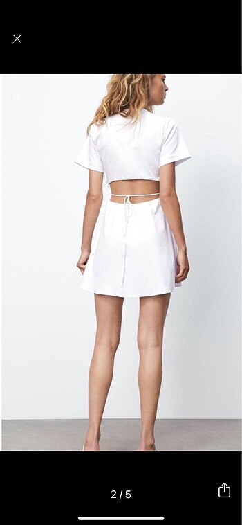 Zara Zara kısa beyaz elbise