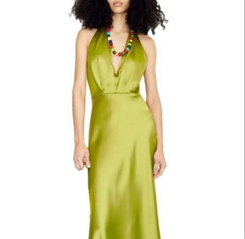 Zara saten elbise