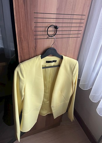 Sarı Kadın Blazer Ceket