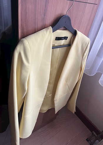 Mango Sarı Kadın Blazer Ceket