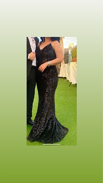 Zara Payetli siyah elbise