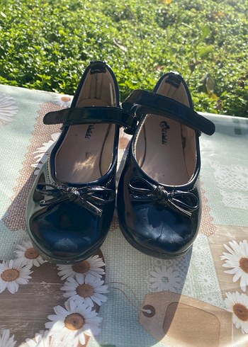 Kız Çocuk siyah  kurdeleli  Babet Ayakkabı - Görsel 3