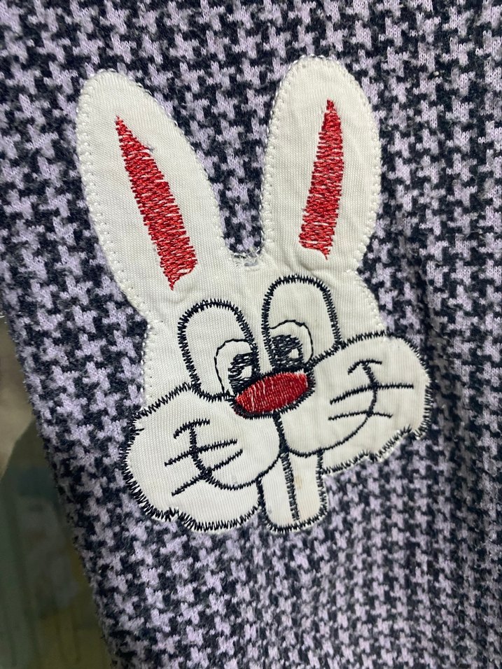 Kız Çocuk Gri Nakışlı Streç Tayt - Görsel 3