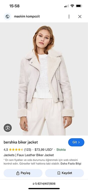 Bershka Bershka çift taraflı biker ceket