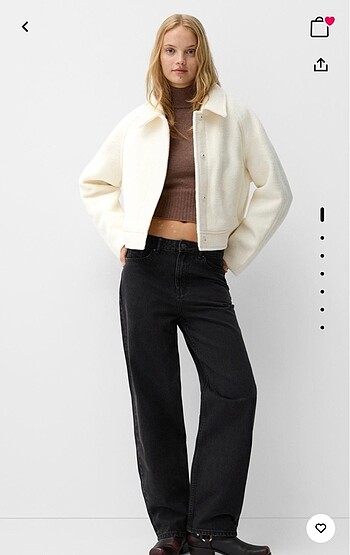 Straight fit geniş paça jean