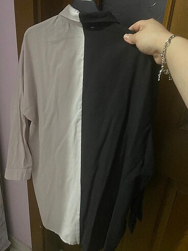 xl Beden siyah Renk Gömlek siyah beyaz kadın