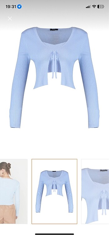 Trendyol & Milla trendyolmilla crop bluz hirka