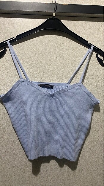 m Beden mavi Renk trendyolmilla crop bluz hirka