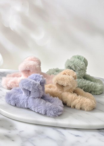 Renkli Peluş toka - Görsel 2