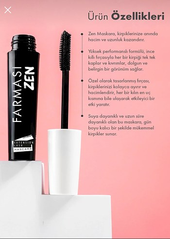 Farmasi Zen Siyah Maskara 8 ml - Görsel 2