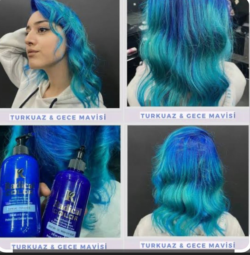 Radical Color Turkuaz Saç Boyası 250 ml - Görsel 2