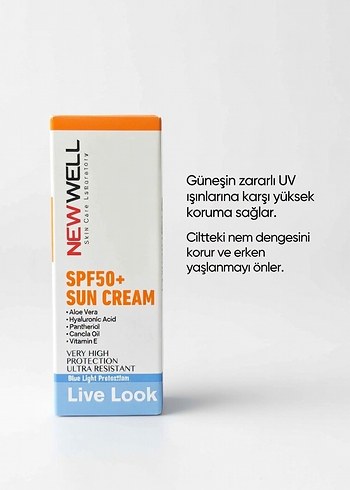 Newwell SPF50+ Güneş Kremi Canlandırıcı - Görsel 2