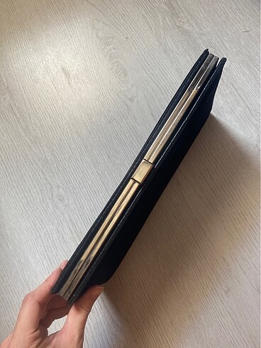 Siyah kadife clutch portföy el çantası - Görsel 5