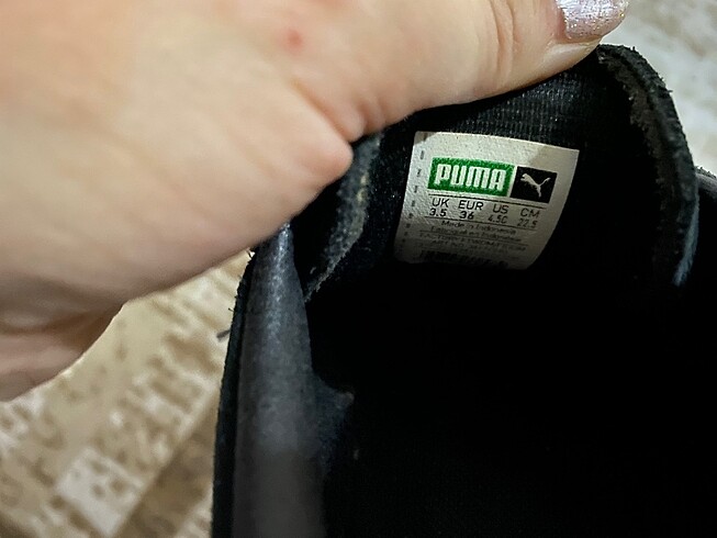 36 Beden siyah Renk Puma suede ayakkabı