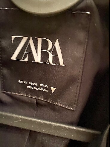 xs Beden siyah Renk Zara crop deri ceket