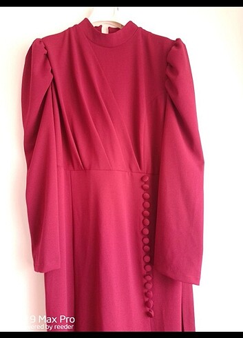 46 Beden bordo Renk Krep elbise