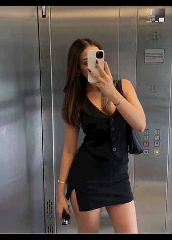 Siyah Deri V Yaka Mini şort etek