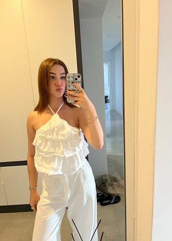 Zara Zara fırfırlı bağlamalı üst
