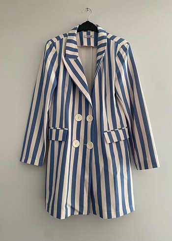 Zara Cizgili Blazer Ceket