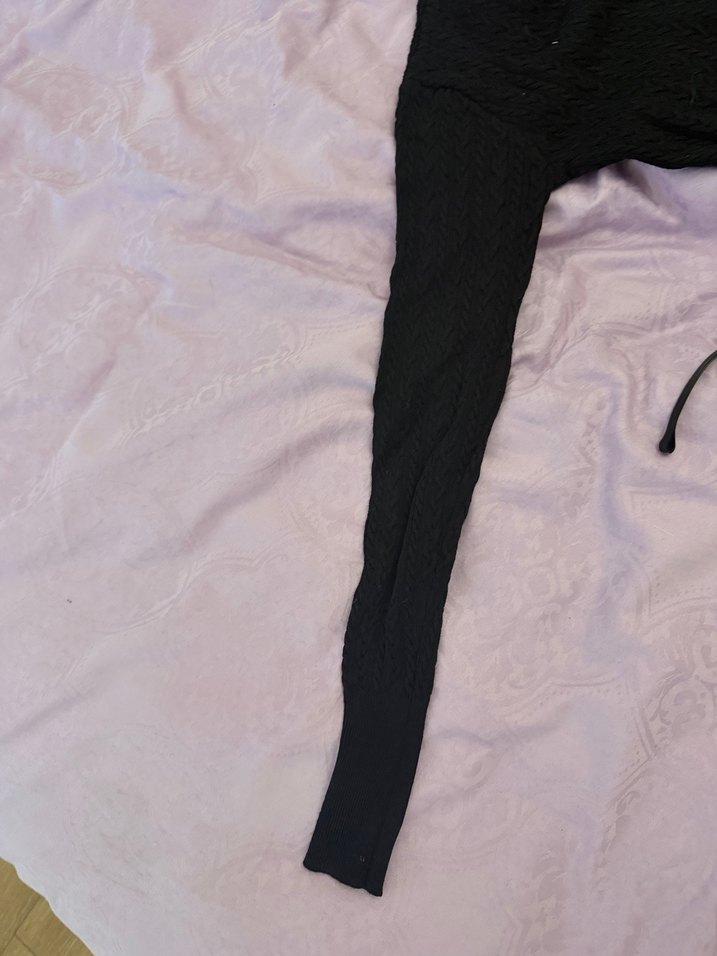 Zara- Siyah Düğmeli Midi Kadın Hırka - Görsel 3