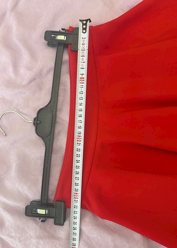 Kırmızı Volanlı Mini Etek - Görsel 5