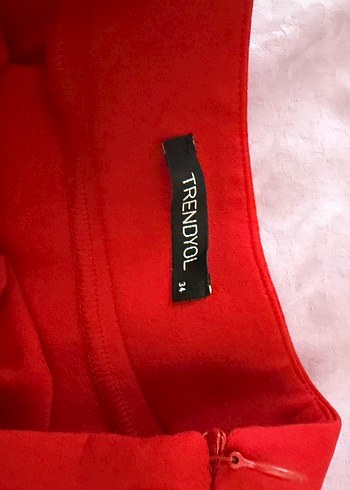 Kırmızı Volanlı Mini Etek - Görsel 3