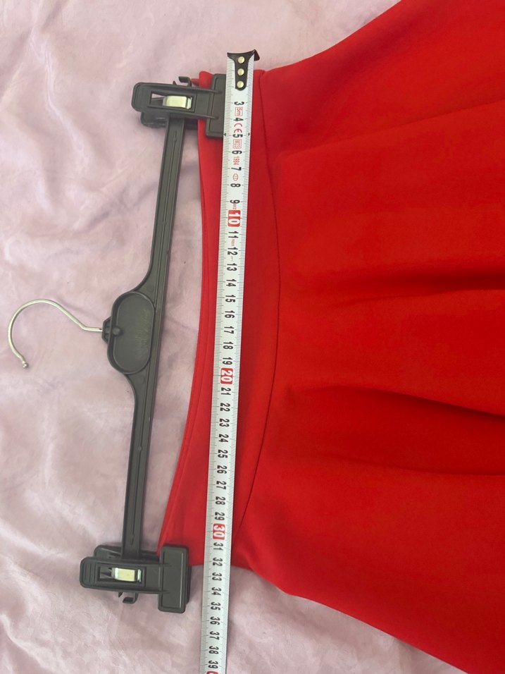 Kırmızı Volanlı Mini Etek - Görsel 5