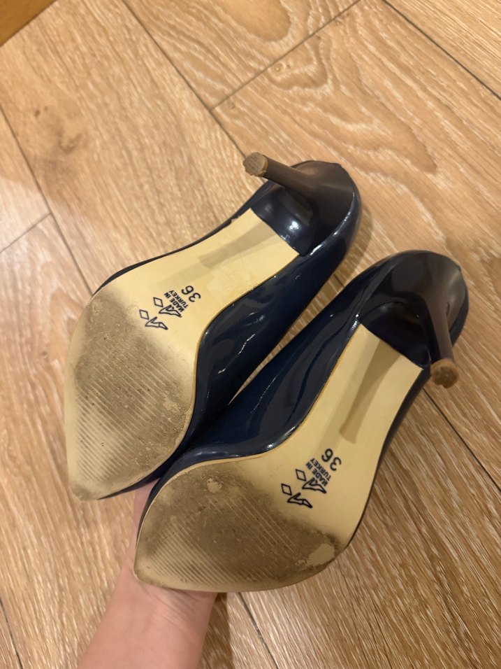 Kadın Lacivert Rugan Stiletto Topuklu Ayakkabı - Görsel 5