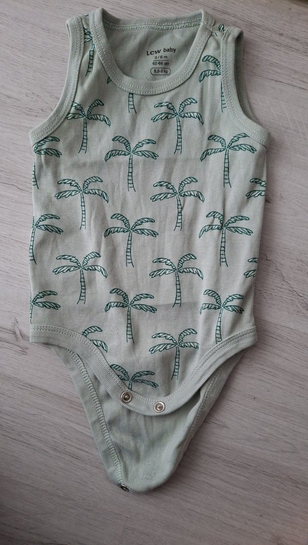 Yeşil Bohem Desenli Askısız Bebek Body - Görsel 3