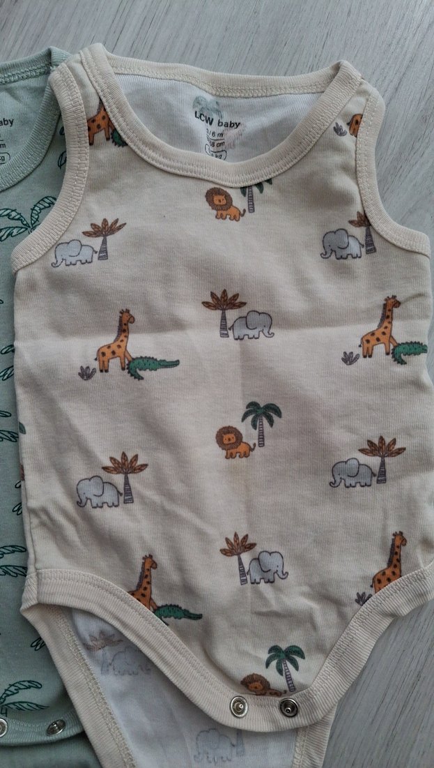 Yeşil Bohem Desenli Askısız Bebek Body - Görsel 4