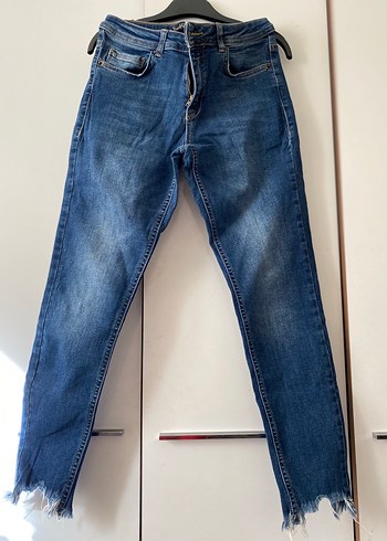 Kadın Mavi Denim Dar Kesim Kot Pantolon