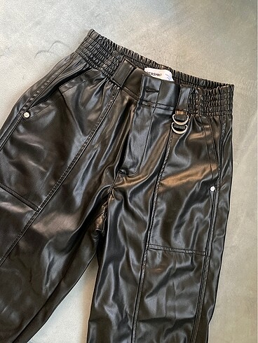 Bershka suni deri jogger pantolon