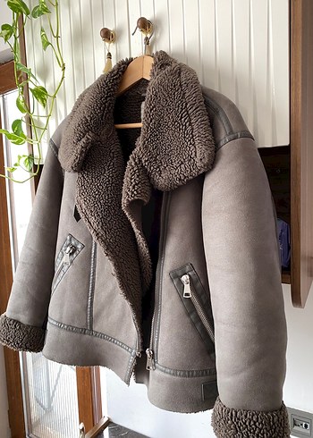 Zara Zara Suni Yünlü Biker Mont
