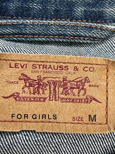 m Beden mavi Renk Levis Kot Ceket %70 İndirimli.