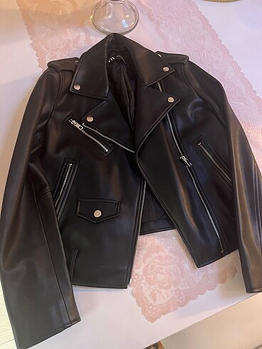 Zara deri ceket - Görsel 2