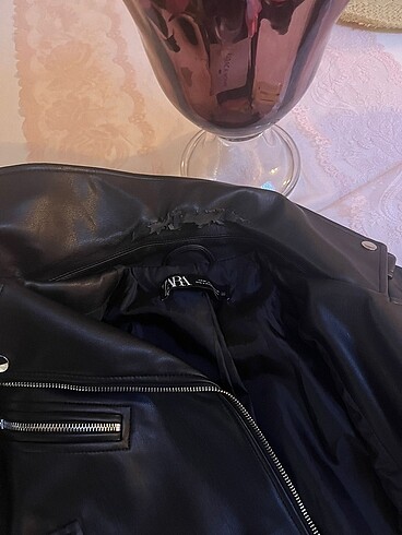 Zara deri ceket - Görsel 4