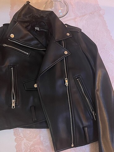 Zara deri ceket - Görsel 5