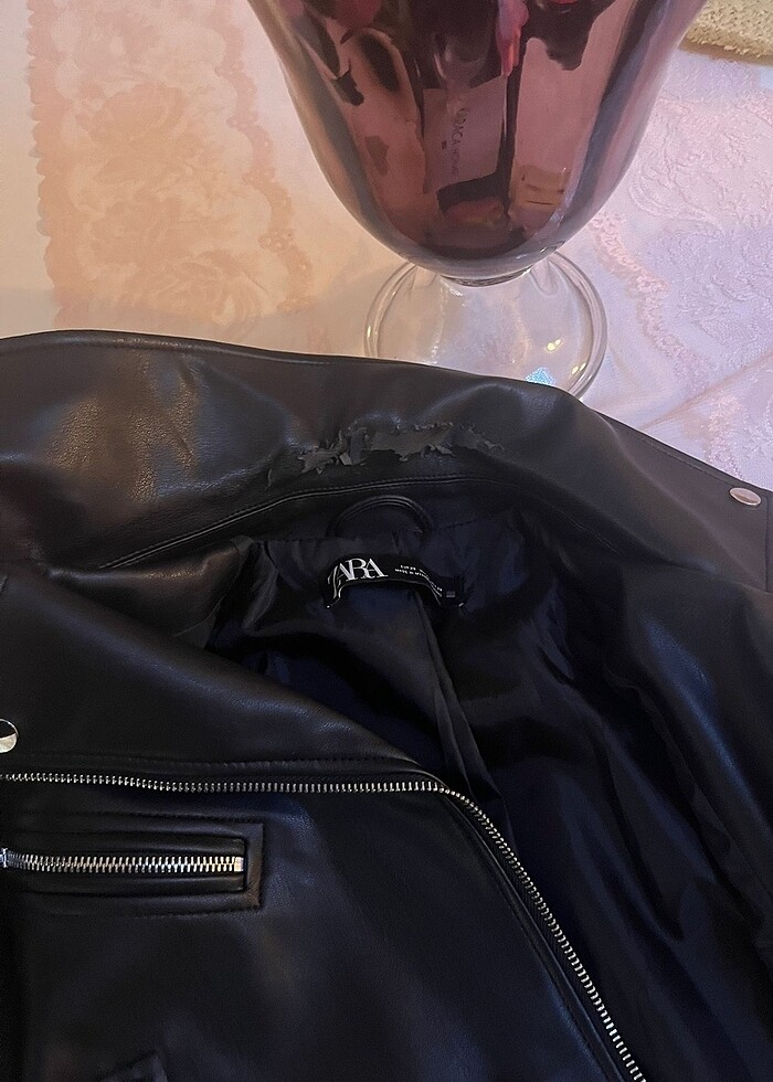 Zara deri ceket - Görsel 4