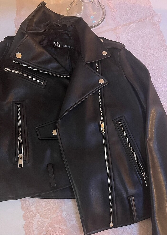 Zara deri ceket - Görsel 5