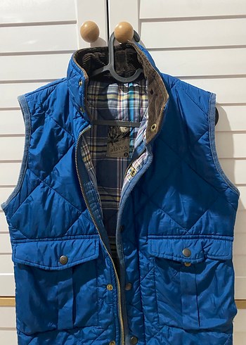 Düğmeli Mavi Midi Erkek Yelek - Görsel 2