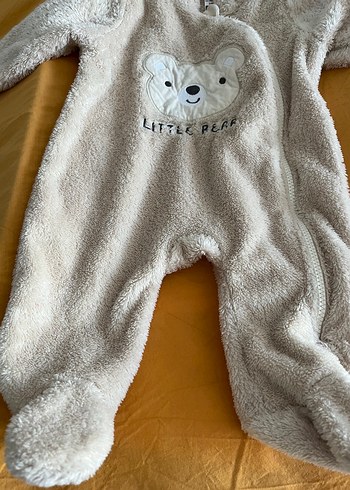 Kapüşonlu Bebek Tulum, Kürklü ve Baskılı - Görsel 3