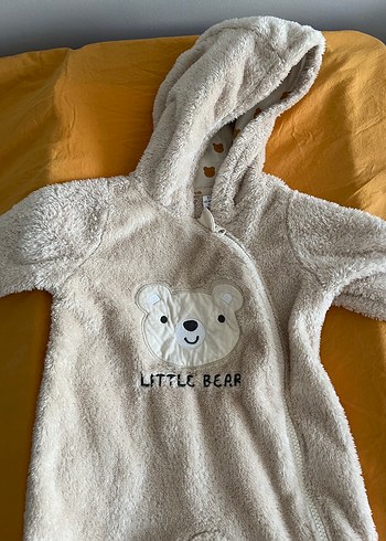 Kapüşonlu Bebek Tulum, Kürklü ve Baskılı - Görsel 6