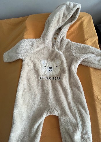 Kapüşonlu Bebek Tulum, Kürklü ve Baskılı - Görsel 5