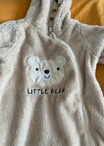 Kapüşonlu Bebek Tulum, Kürklü ve Baskılı - Görsel 4