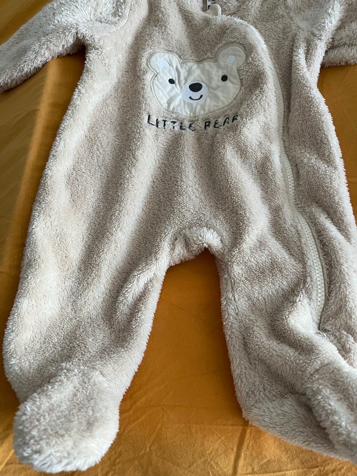 Kapüşonlu Bebek Tulum, Kürklü ve Baskılı - Görsel 3