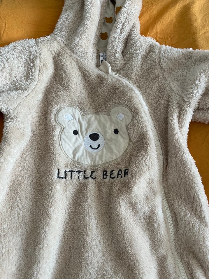 Kapüşonlu Bebek Tulum, Kürklü ve Baskılı - Görsel 4