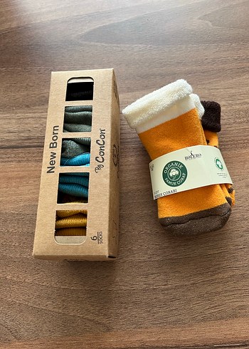 Erkek Bebek  Organik Pamuk Çorap Seti - Görsel 7