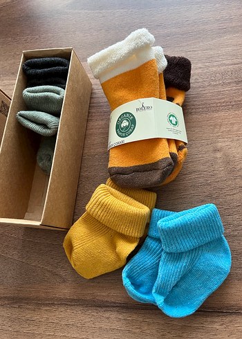 Erkek Bebek  Organik Pamuk Çorap Seti - Görsel 2