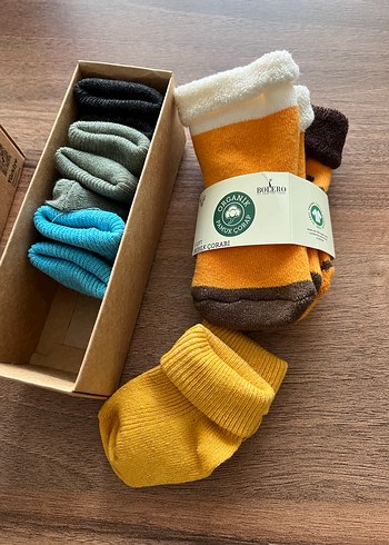 Erkek Bebek  Organik Pamuk Çorap Seti - Görsel 6