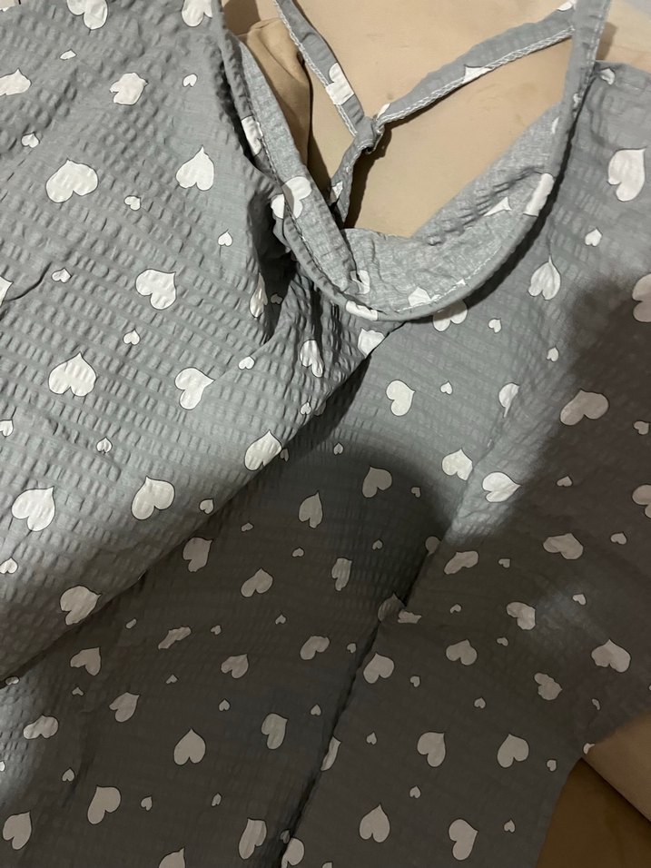 Gri Desenli Emzirme Örtüsü - Görsel 2